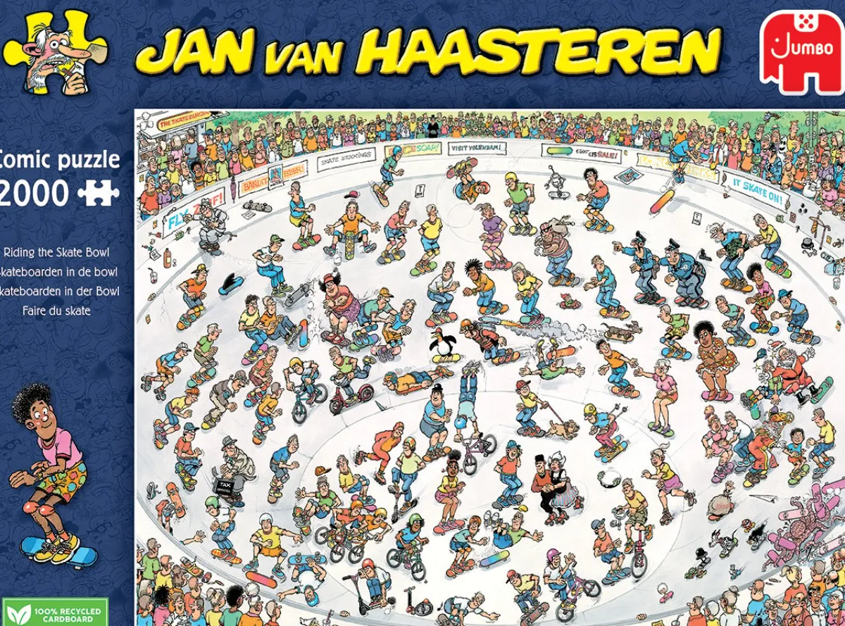 Jumbo 2000 En Meer<Skateboarden in de bowl - Jan van Haasteren - 2000 stukjes