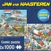 Jumbo Tekening|1000-1499<Ter Land, ter Zee en in de Lucht / Verkeerschaos- JvH - 2 puzzels van 1000 stukjes