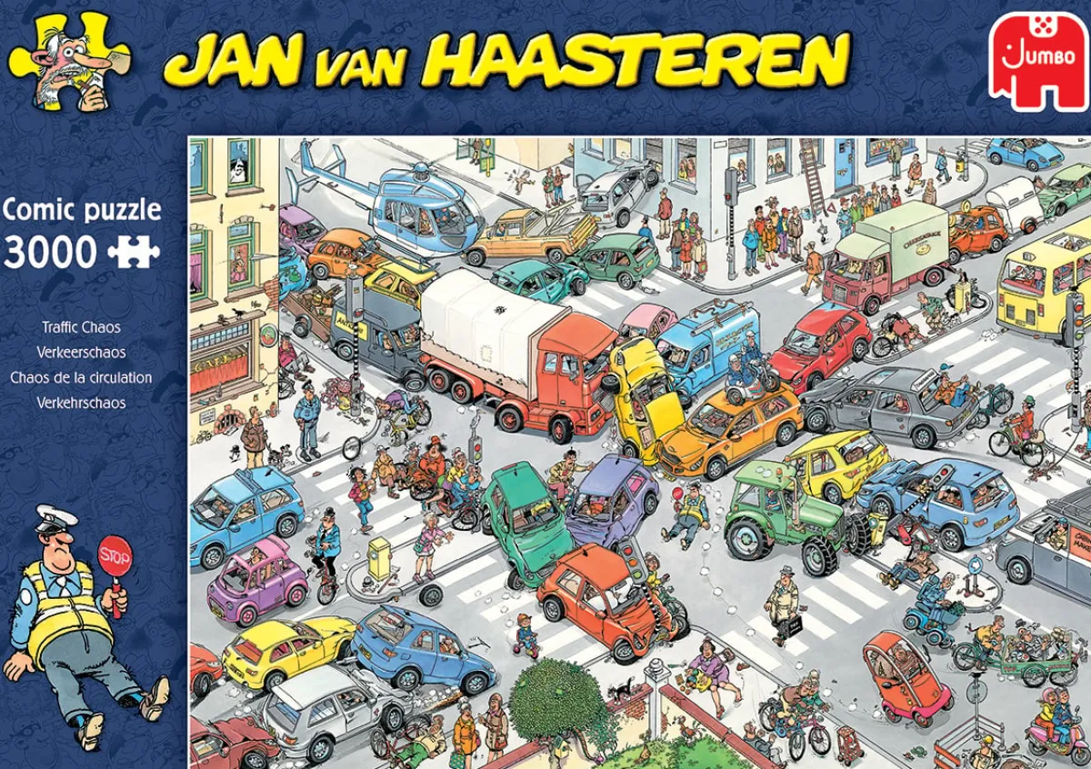 Jumbo Tekening|2000 En Meer<Verkeerschaos - JvH - 3000 stukjes