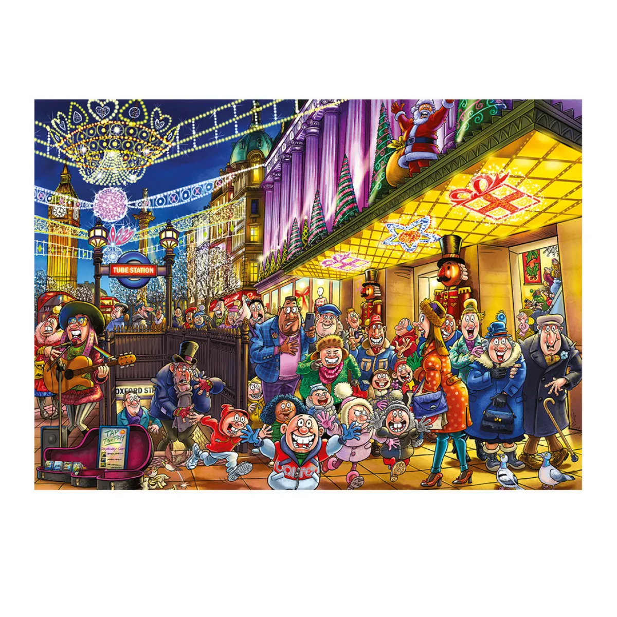 Jumbo Tekening|1000-1499<Wasgij Christmas 20 - Spirits of Christmas - 2 puzzels van 1000 stukjes