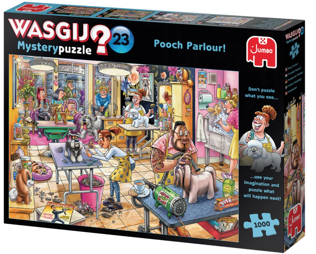 Jumbo 1000-1499<Wasgij Mystery 23 - Pooch Parlour - 1000 stukjes