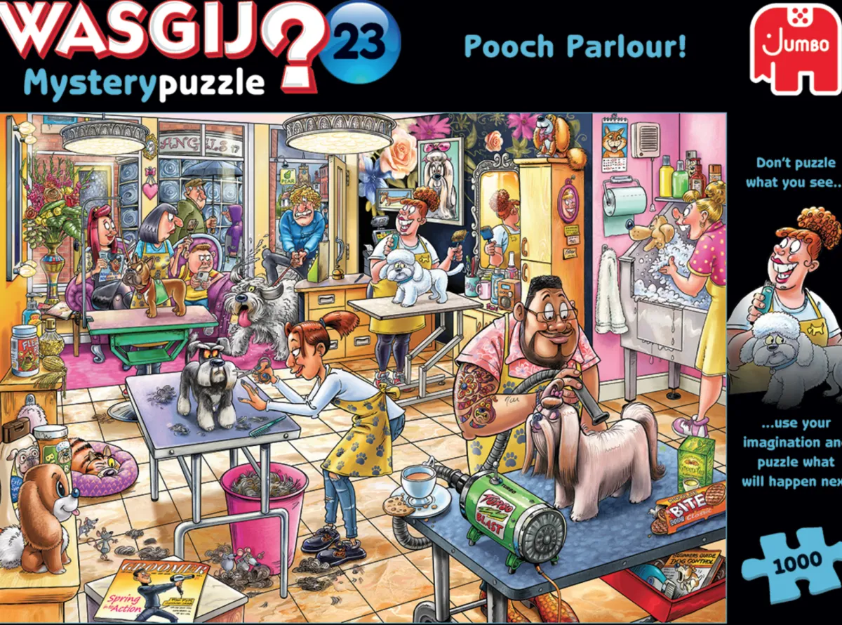 Jumbo 1000-1499<Wasgij Mystery 23 - Pooch Parlour - 1000 stukjes