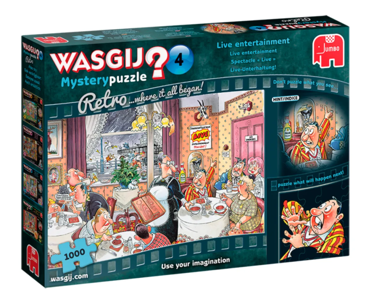 Jumbo Tekening|1000-1499<Wasgij Mystery 4 Retro - Live entertainment - 1000 stukjes
