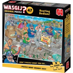 Jumbo Tekening|1000-1499<Wasgij Original 47 - De boot in! - 1000 stukjes
