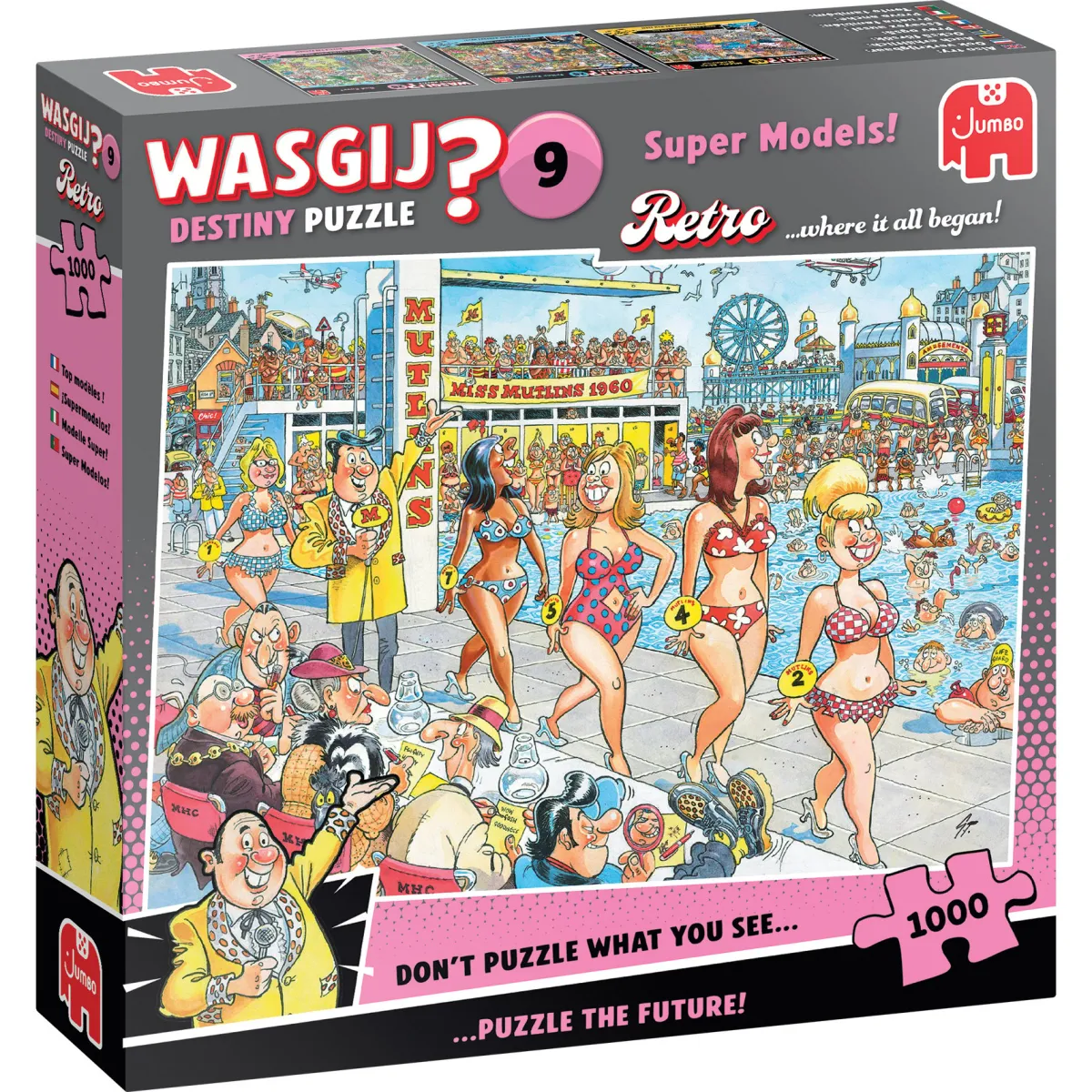 Jumbo 1000-1499<Wasgij Retro Destiny 9 - Super Models! - 1000 stukjes