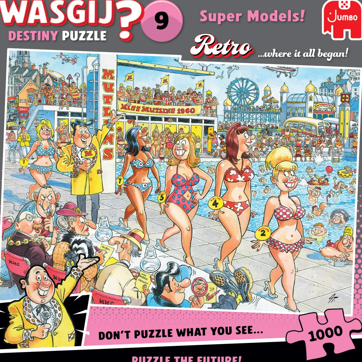Jumbo 1000-1499<Wasgij Retro Destiny 9 - Super Models! - 1000 stukjes