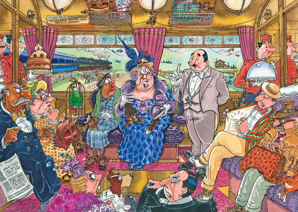 Jumbo 1000-1499<Wasgij Retro Mystery 9 - De Grote Treinroof! - 1000 stukjes