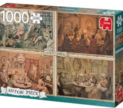 Jumbo Tekening|1000-1499<Woonkamer entertainment - Anton Pieck - 1000 stukjes