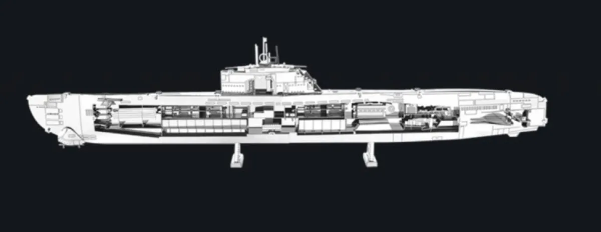 Metal Earth 3d Puzzels<U-boat type XXI - 3D puzzel