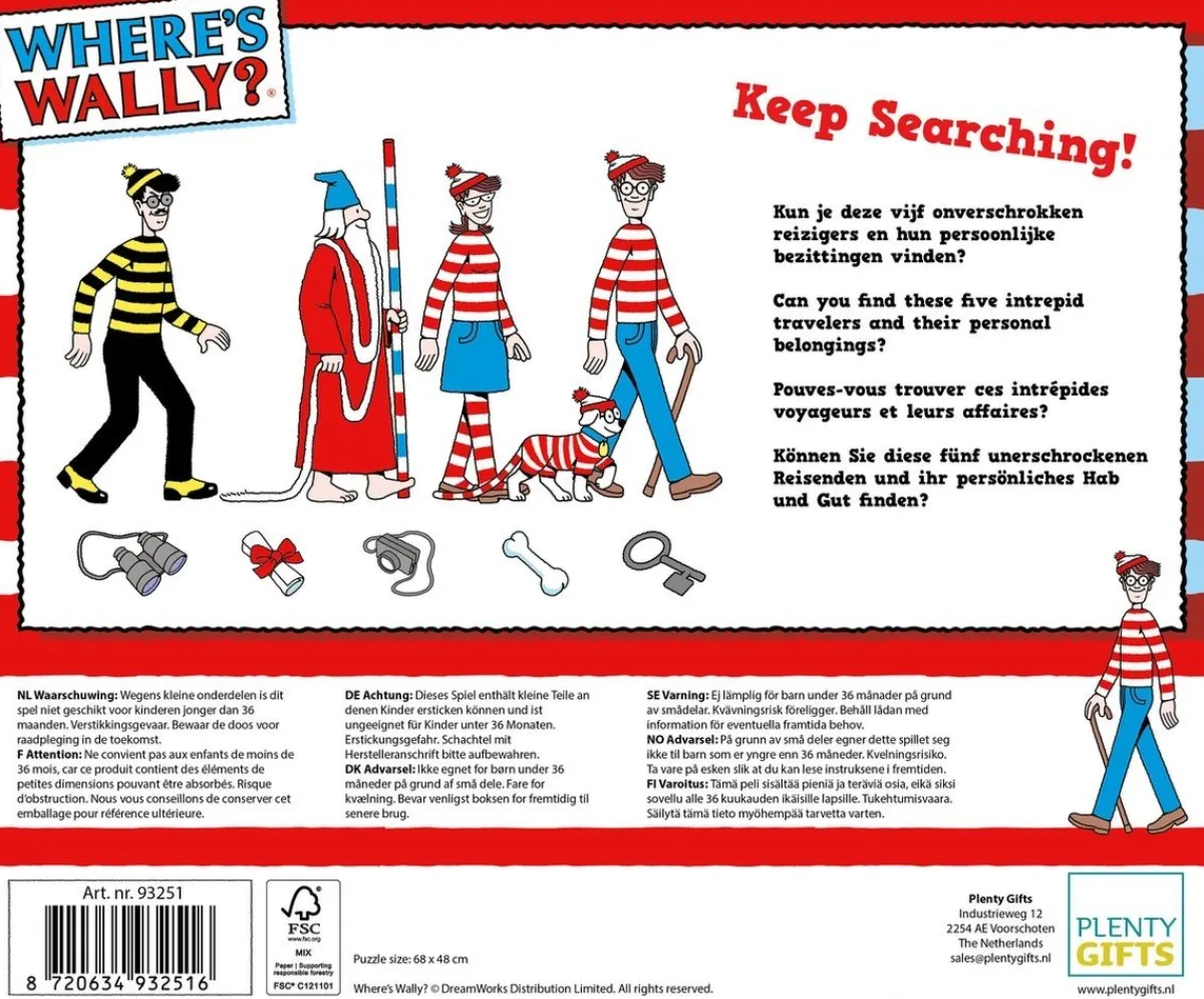 Plenty Gifts Tekening|1000-1499<Waar is Wally - Het Wilde Westen - leg- en zoekpuzzel van 1000 stukjes