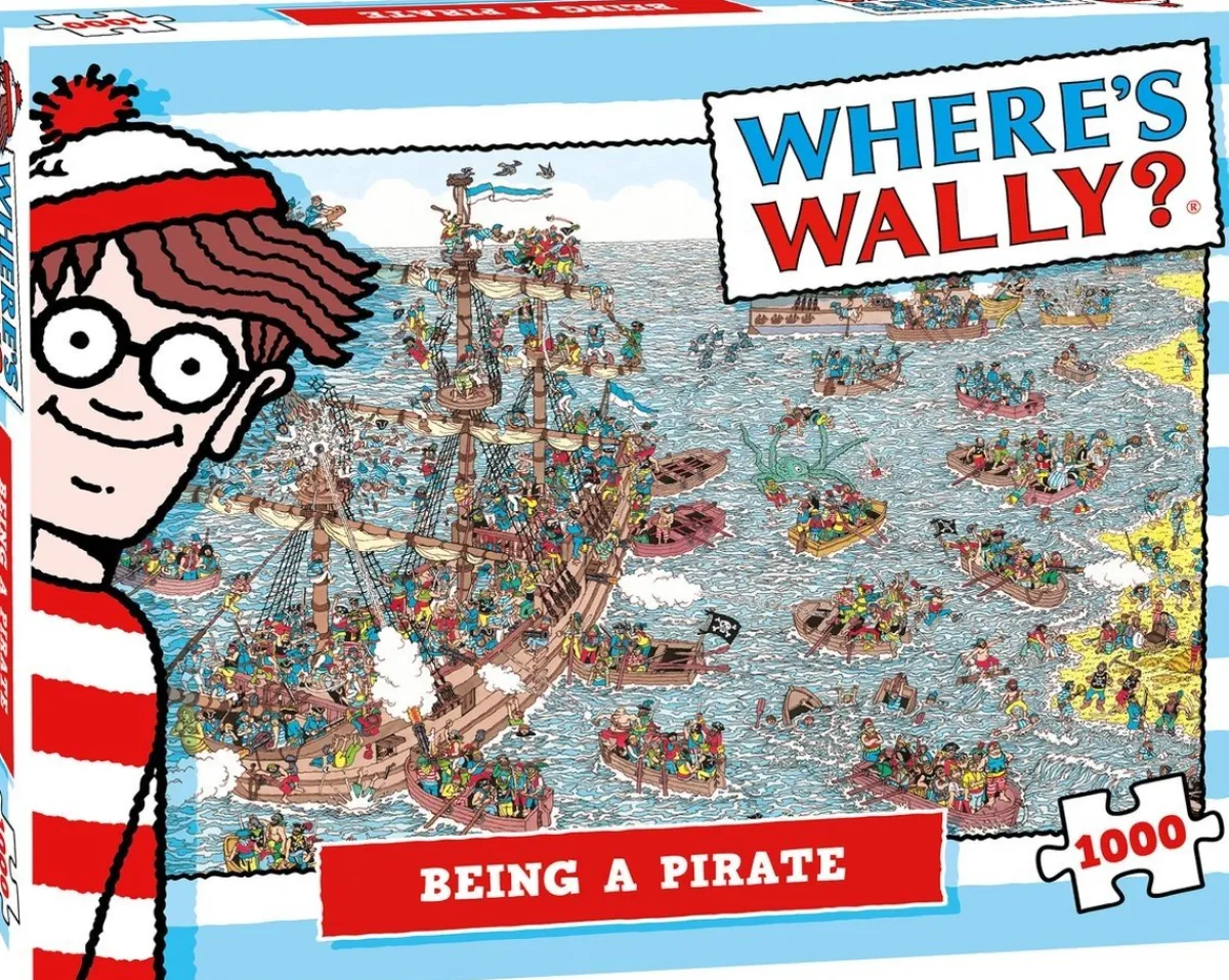 Plenty Gifts Tekening|1000-1499<Waar is Wally - Bij de Piraten - leg- en zoekpuzzel van 1000 stukjes