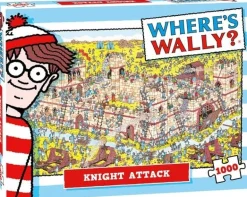 Plenty Gifts Tekening|1000-1499<Waar is Wally - Ridder aanval - leg- en zoekpuzzel van 1000 stukjes