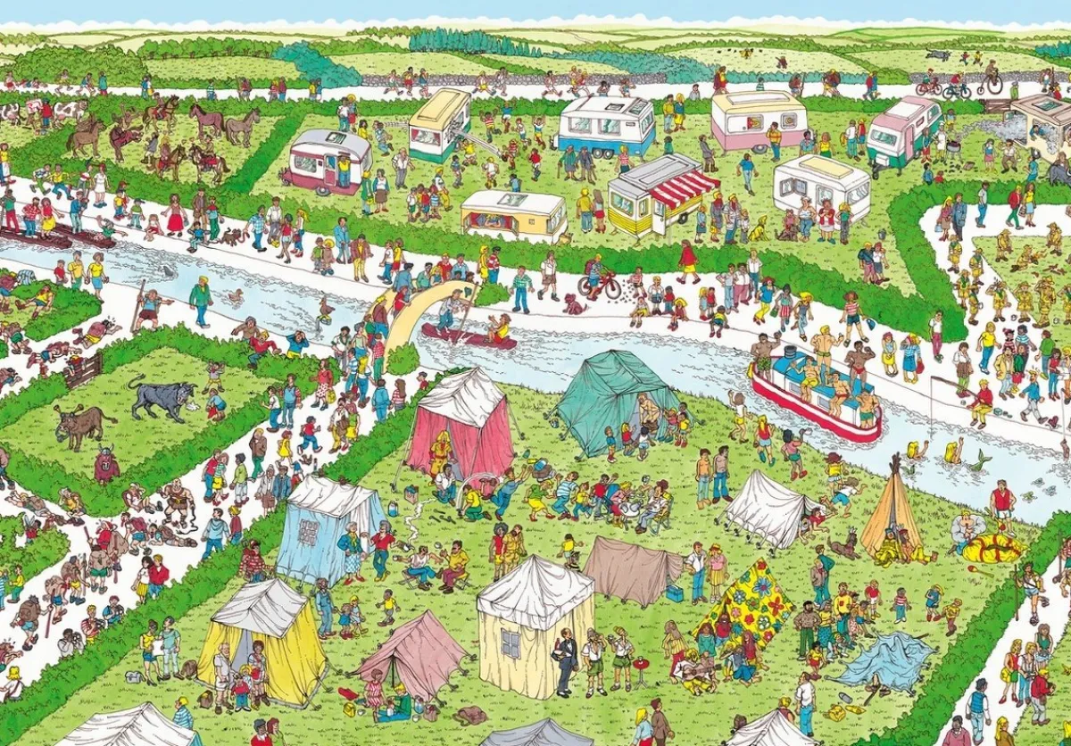 Plenty Gifts Tekening|1000-1499<Waar is Wally - De Camping - leg- en zoekpuzzel van 1000 stukjes