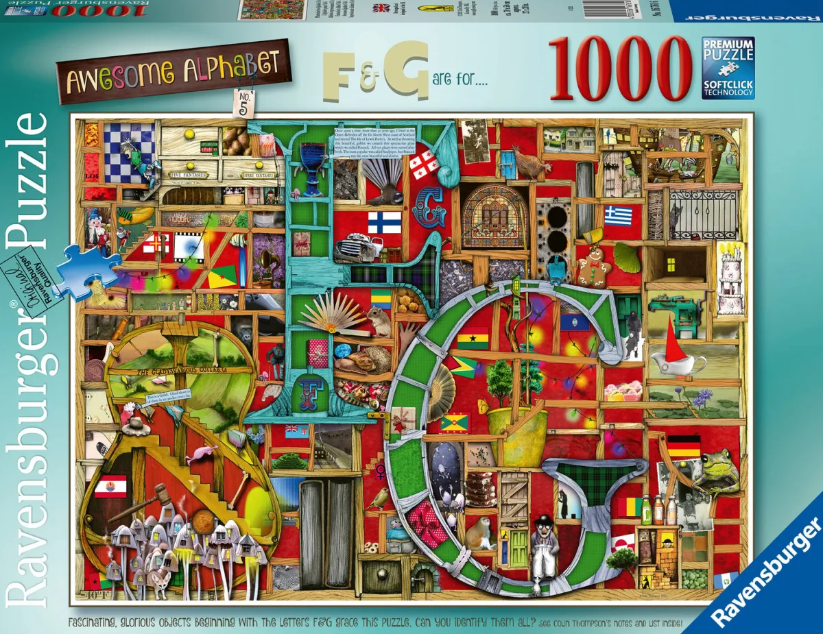 Ravensburger Kunst En Cultuur|1000-1499<Adembenemend Alfabet "F&G"- Colin Thompson - puzzel 1000 stukjes