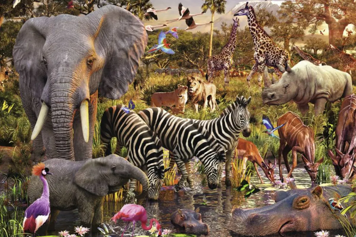 Ravensburger Dieren|2000 En Meer<Afrikaanse dierenwereld - 3000 stukjes