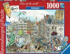 Ravensburger Tekening|Steden En Gebouwen<Antwerpen - Fleroux - puzzel van 1000 stukjes