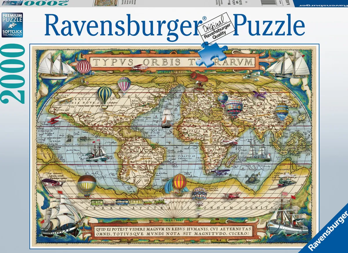 Ravensburger Astrologie & Wereldkaarten|2000 En Meer<Around the World - puzzel van 2000 stukjes