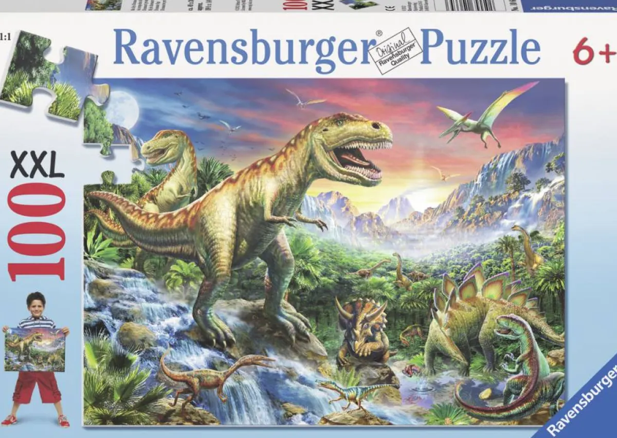 Kinderen Ravensburger Dieren|Legpuzzels<Bij de dinosaurussen - 100 stukjes XXL