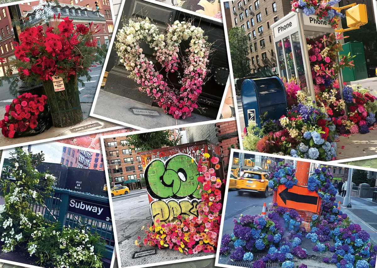 Ravensburger Steden En Gebouwen|1000-1499<Bloemenpracht in New York - puzzel van 1000 stukjes