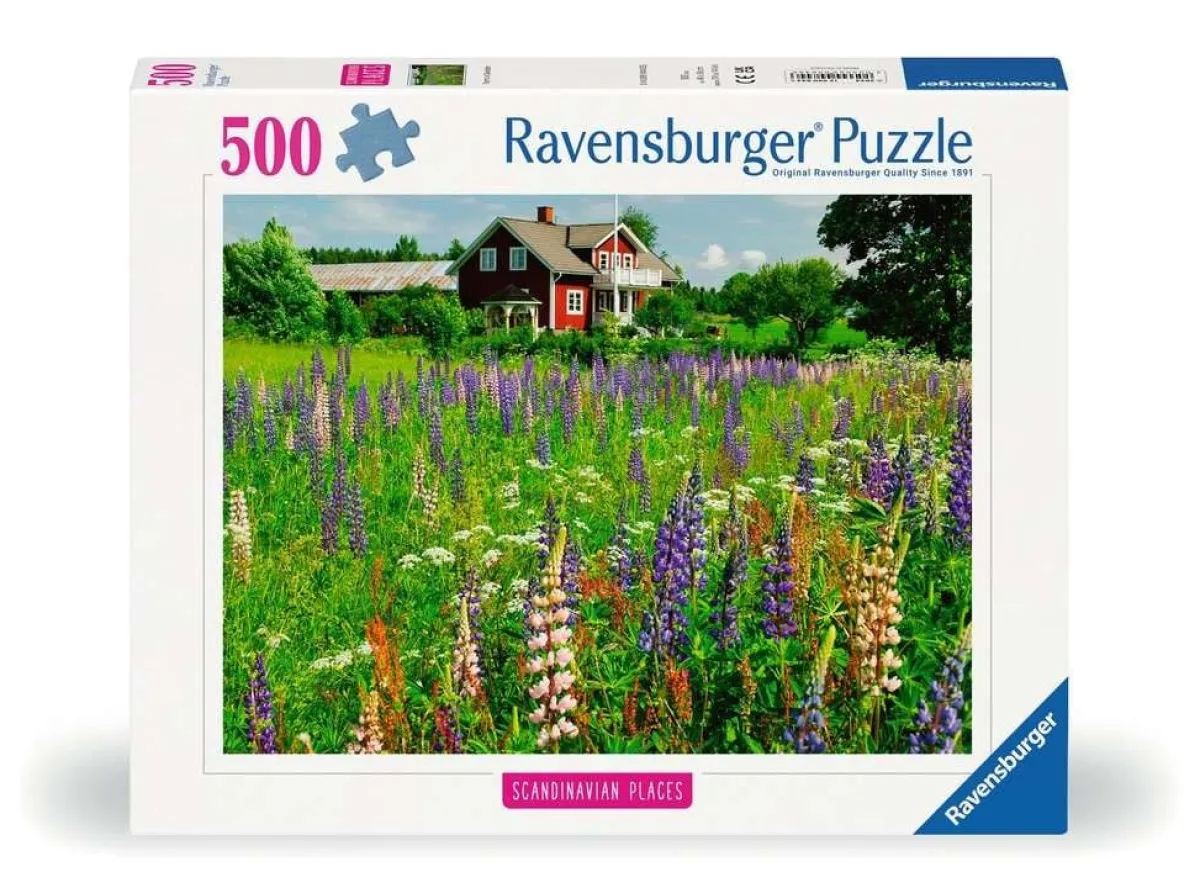 Kinderen Ravensburger Landschappen|Steden En Gebouwen<Boerderij in Zweden - puzzel van 500 stukjes