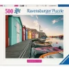 Kinderen Ravensburger Landschappen|Steden En Gebouwen<Boothuizen in Smögen, Zweden - puzzel van 500 stukjes
