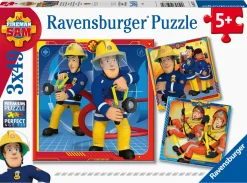 Kinderen Ravensburger Disney, Pixar, Marvel|Tekening<Brandweerman Sam - 3 puzzels van 49 stukjes
