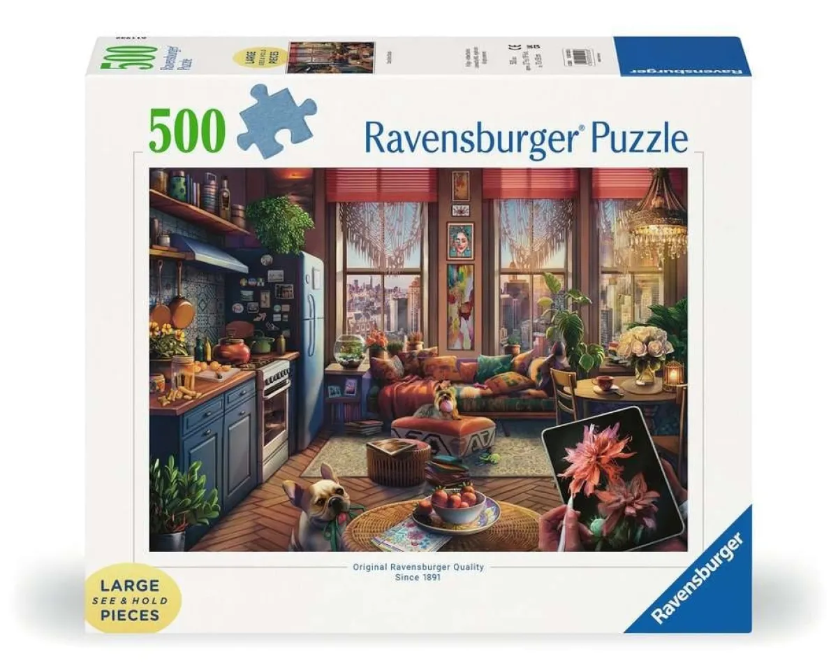 Ravensburger Tekening|500-999<Cozy Boho Studio - 500 XL stukjes