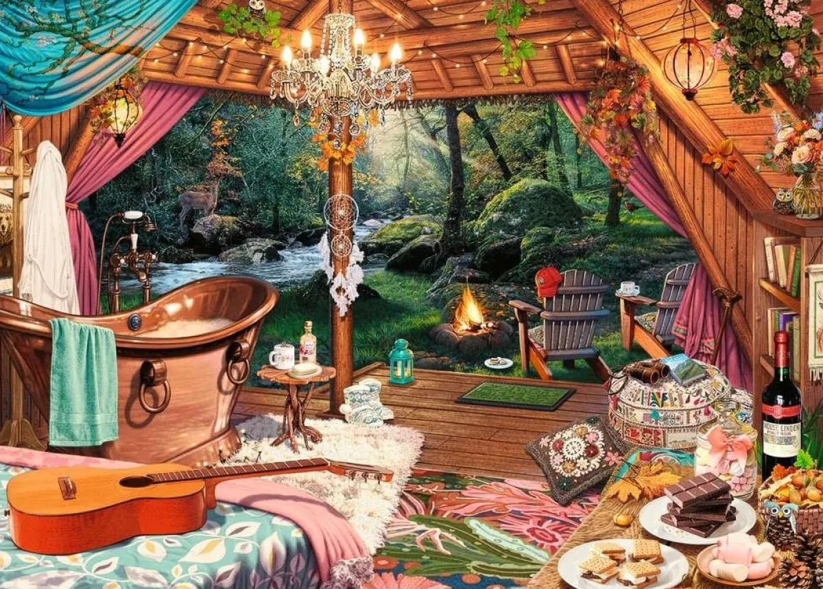 Ravensburger Tekening|Landschappen<Cozy Glamping - 500 XL stukjes