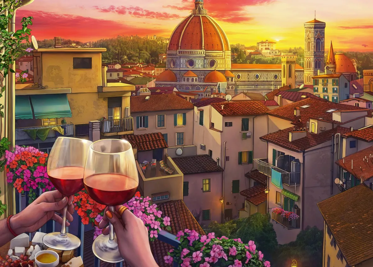 Ravensburger Landschappen|500-999<Cozy Wine Terrace - 500 XL stukjes