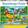 Kinderen Ravensburger Tekening|Legpuzzels<De Familie Beer op Kamp - 2 puzzels van 24 stukjes