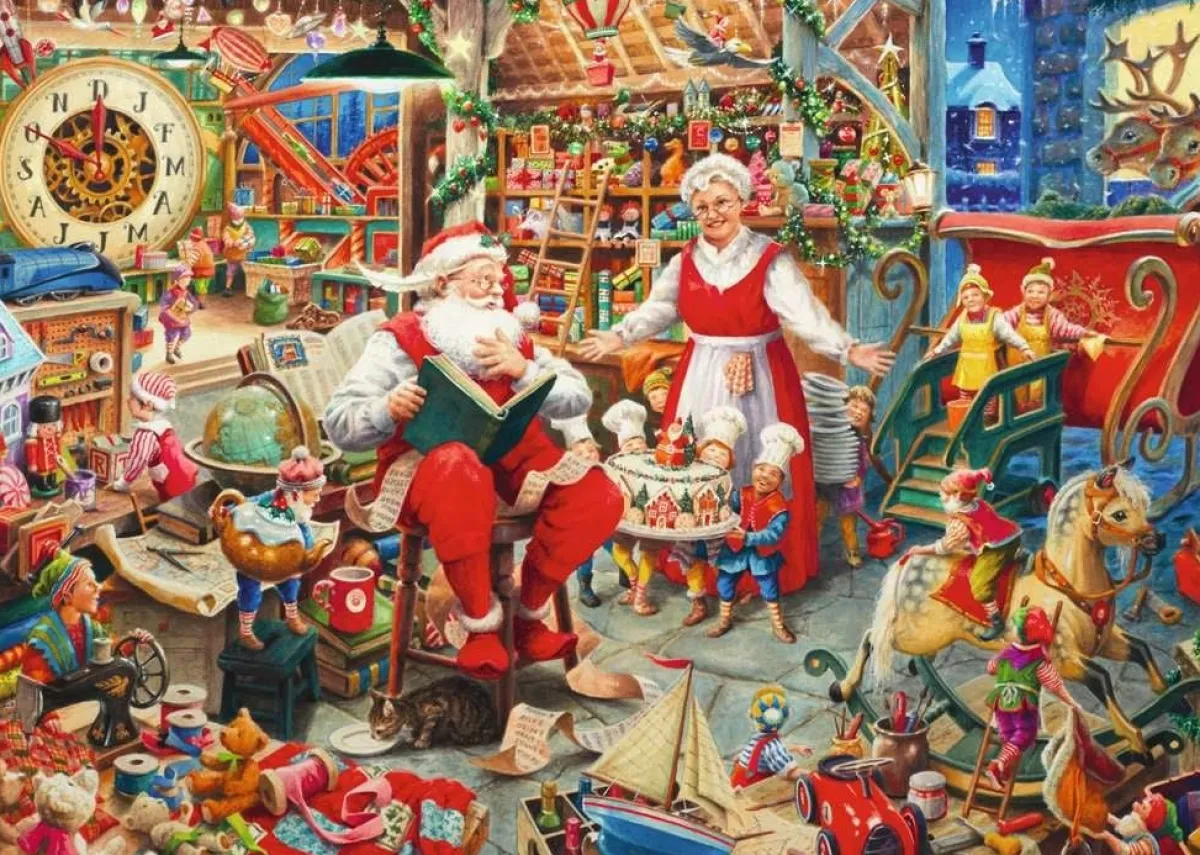 Ravensburger Kunst En Cultuur|1000-1499<De werkplaats van de Kerstman - puzzel van 1000 stukjes