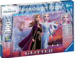 Kinderen Ravensburger Disney, Pixar, Marvel|Legpuzzels<Disney Frozen - Glitter - puzzel van 100 stukjes
