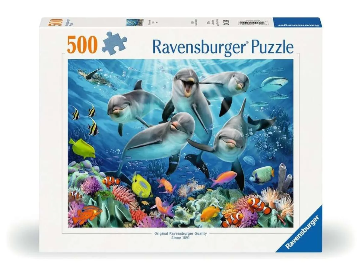 Ravensburger Dieren|500-999<Dolfijnen in het koraalrif - puzzle van 500 stukjes