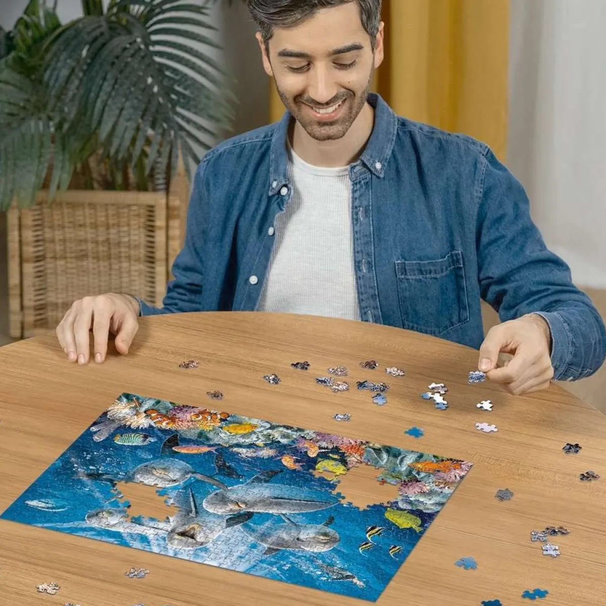 Ravensburger Dieren|500-999<Dolfijnen in het koraalrif - puzzle van 500 stukjes