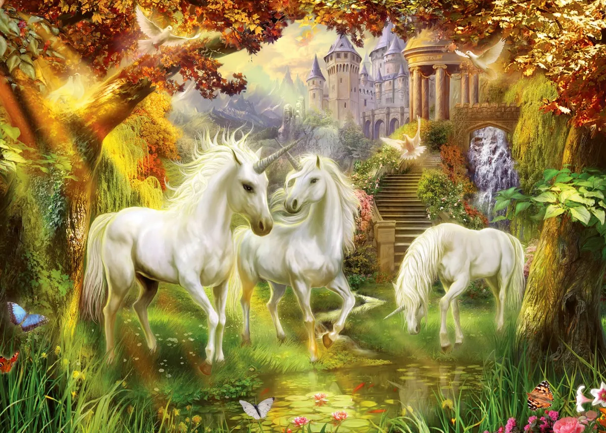 Ravensburger Fantasy|Dieren<Eenhoorns in de herfst - puzzel van 1000 stukjes