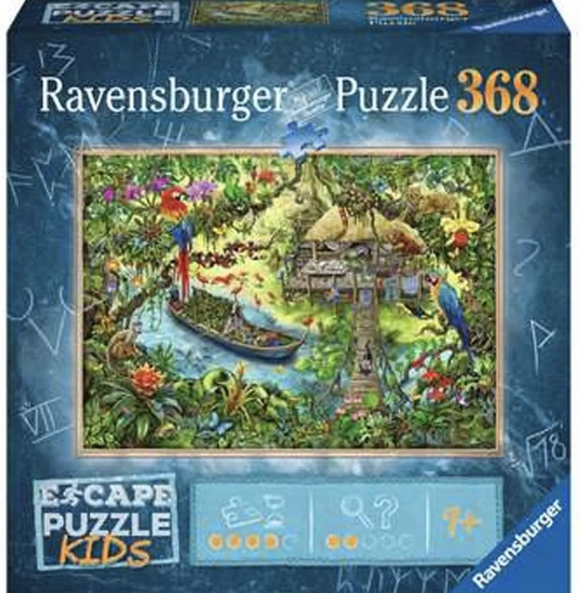 Ravensburger Fantasy|100-499<Escape Puzzel Kids: Jungle - 368 stukjes
