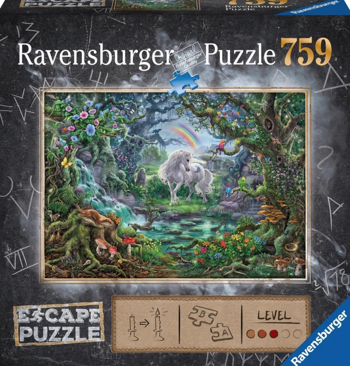 Ravensburger Fantasy|Dieren<Escape Puzzel 9: De eenhoorn - 759 stukjes