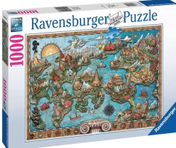 Ravensburger Kunst En Cultuur|Astrologie & Wereldkaarten<Geheimzinnig Atlantis - Legpuzzel van 1000 stukjes