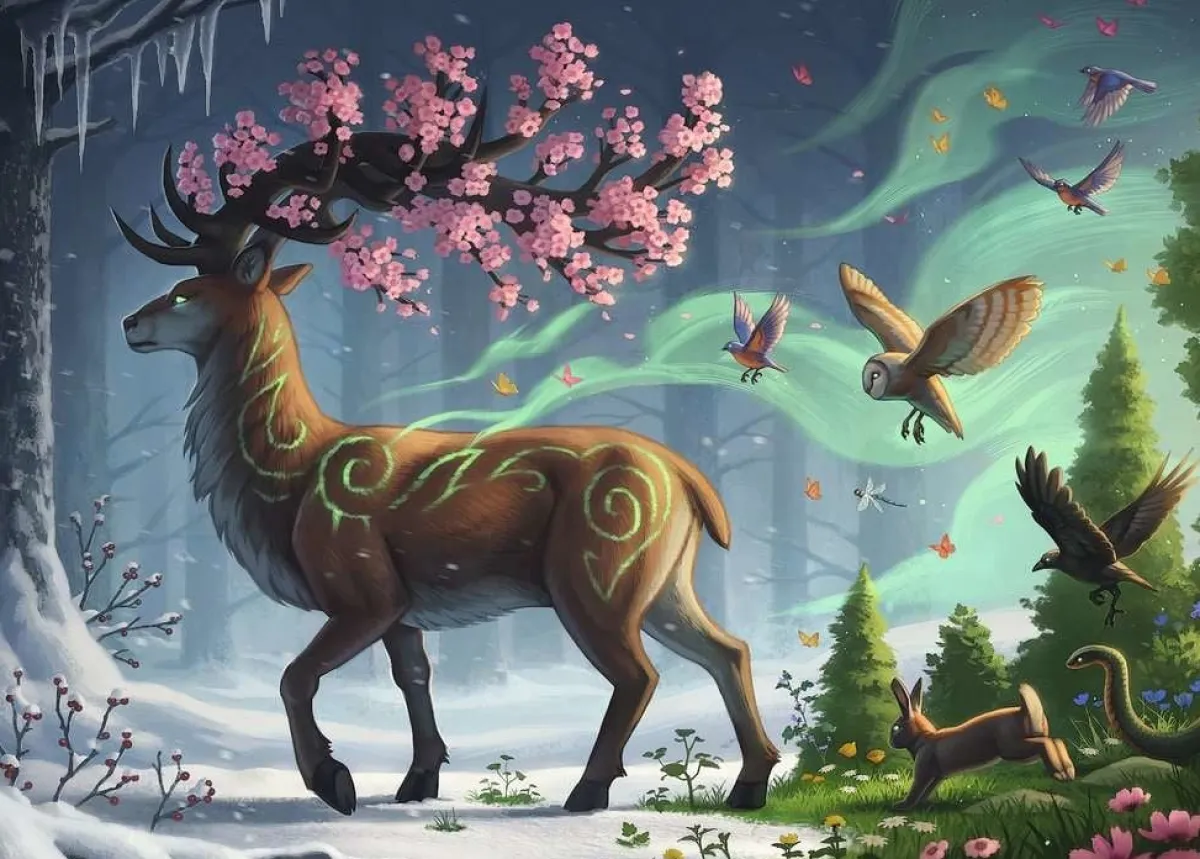 Ravensburger Dieren|Landschappen<Hert van de lente - puzzel van 1000 stukjes