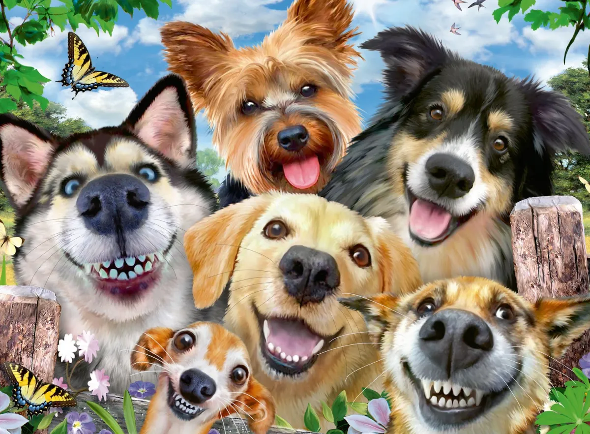 Kinderen Ravensburger Dieren|Legpuzzels<Honden selfie - puzzel van 500 stukjes