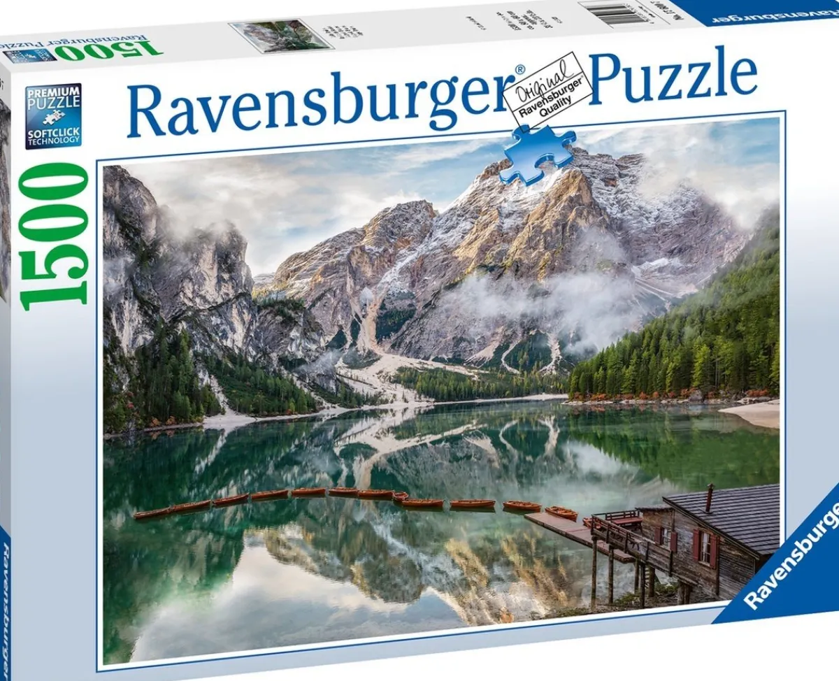 Ravensburger Landschappen|Steden En Gebouwen<Italian landscapes: Lake Braies - puzzel van 1500 stukjes