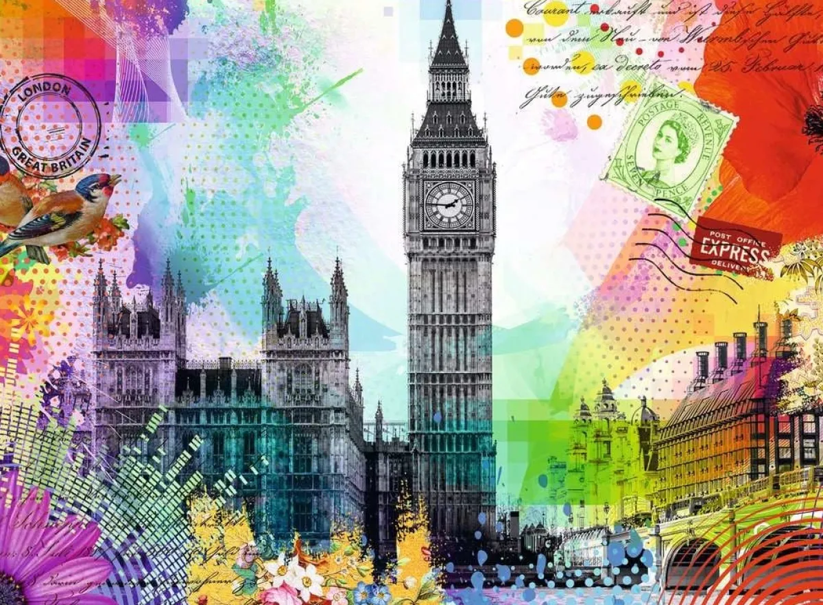 Kinderen Ravensburger Tekening|Dieren<Kaartje uit London - puzzel van 500 stukjes