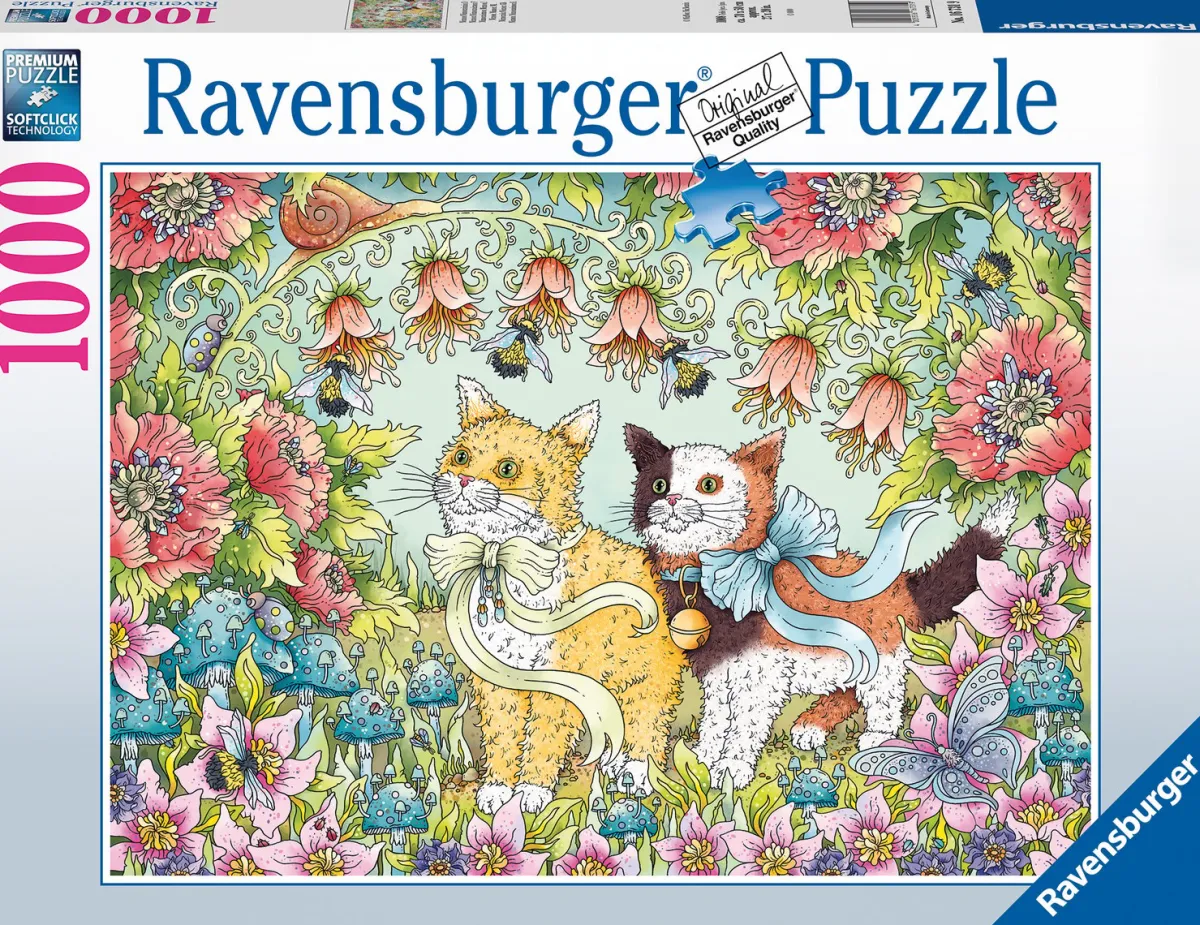 Ravensburger Tekening|Dieren<Kattenvriendschap - puzzel van 1000 stukjes