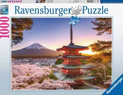 Ravensburger Landschappen|Steden En Gebouwen<Kersenbloesem bij de Fuji berg, Japan - puzzel van 1000 stukjes
