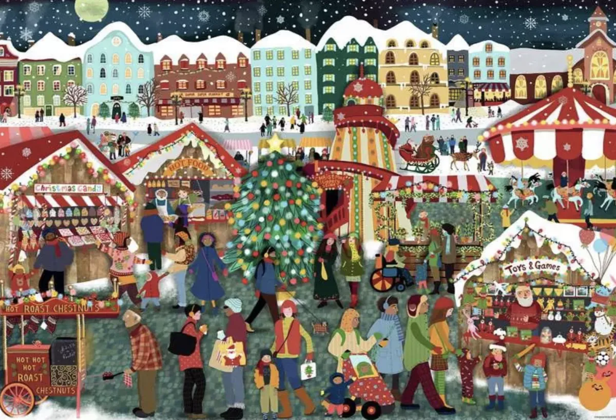 Ravensburger Kunst En Cultuur|1000-1499<Kerstmarkt - puzzel van 1000 stukjes