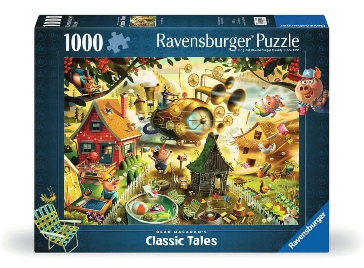 Ravensburger Tekening|Kunst En Cultuur<Kijk uit kleine biggetjes! - Dean MacAdam - puzzel van 1000 stukjes