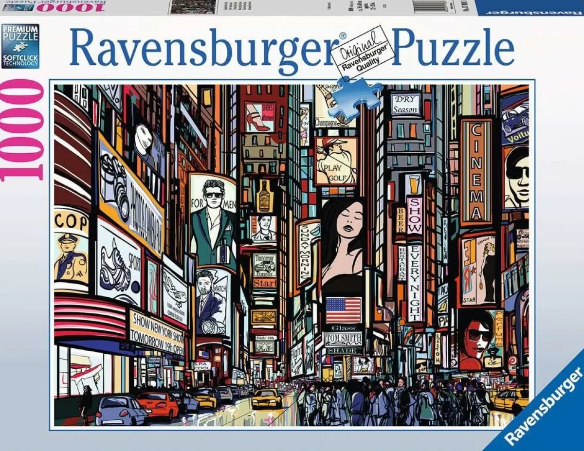 Ravensburger Tekening|Steden En Gebouwen<Kleurrijk New York - puzzel van 1000 stukjes