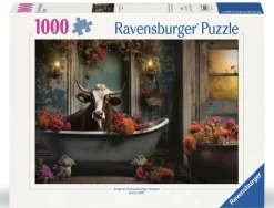 Ravensburger Fantasy|1000-1499<Koe in bad - puzzel van 1000 stukjes