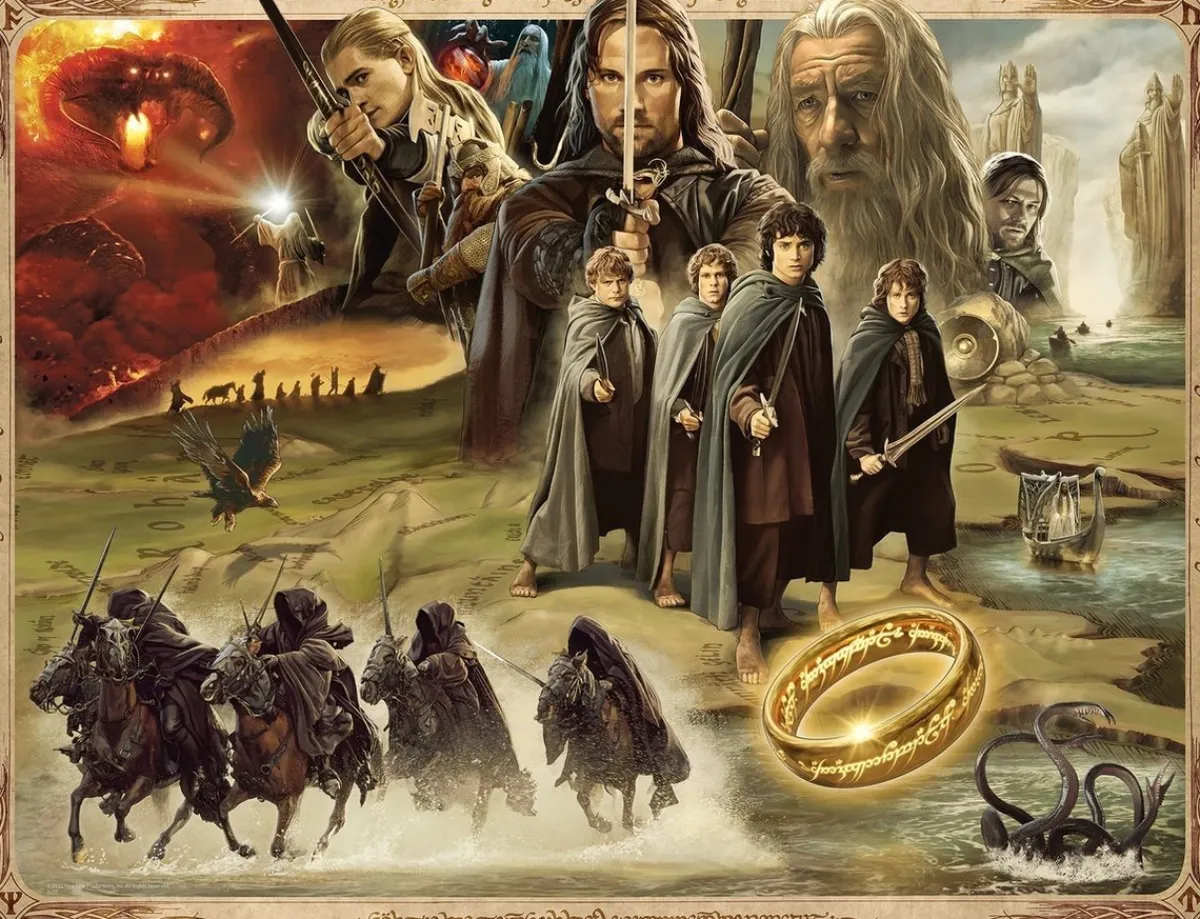 Ravensburger Disney, Pixar, Marvel|Kunst En Cultuur<Lord of the Rings - Fellowship Of The Ring - puzzel van 2000 stukjes