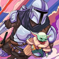 Kinderen Ravensburger Star Wars|Tekening<Mandalorian: Baby Yoda Grogu Momenten - 3 puzzels van 49 stukjes